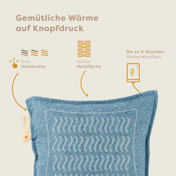 Pleafs Heizkissen Nomad 45x45cm Shadow Blue, 1 Stk